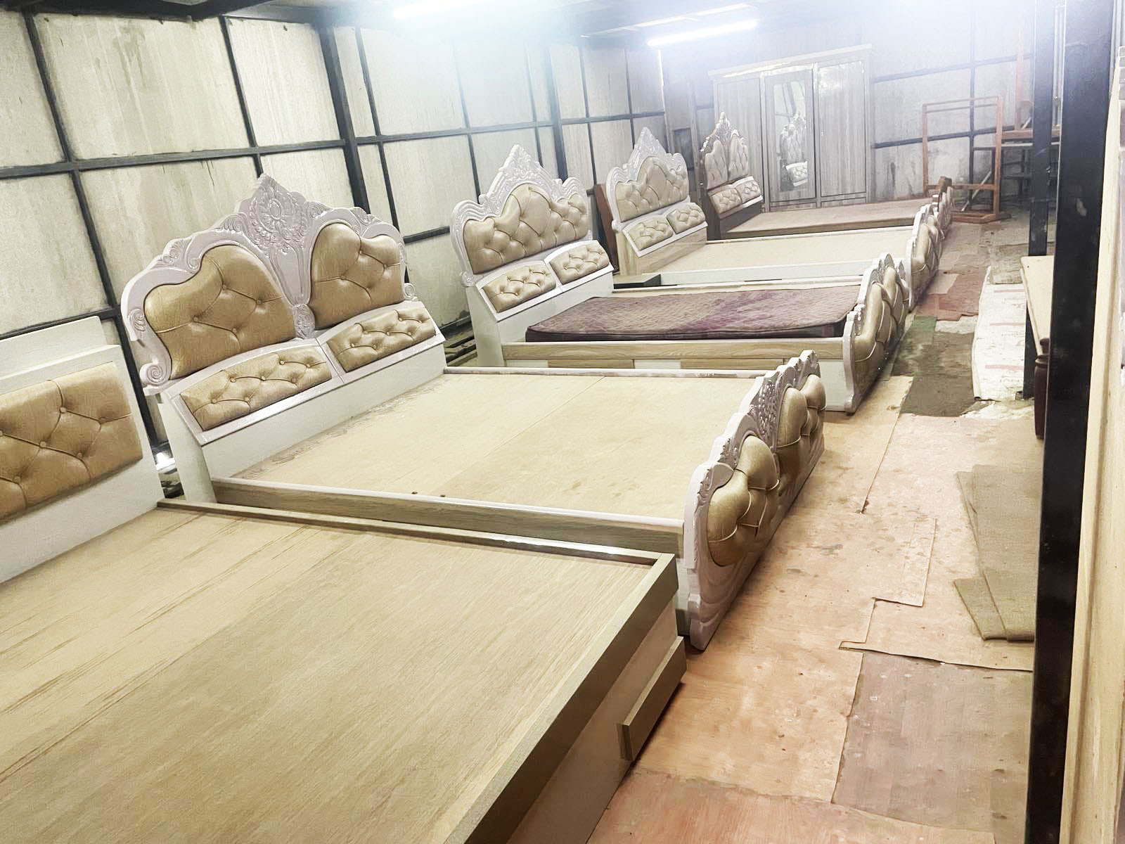 Stylish Wooden Double Bed